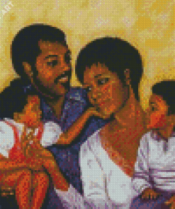 Black Family Diamond Painting