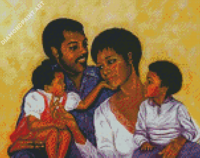 Black Family Diamond Painting