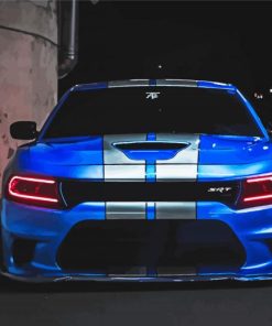 Blue Dodge Hellcat Diamond Painting