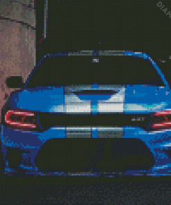 Blue Dodge Hellcat Diamond Painting