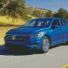 Blue Volkswagen Jetta Diamond Painting