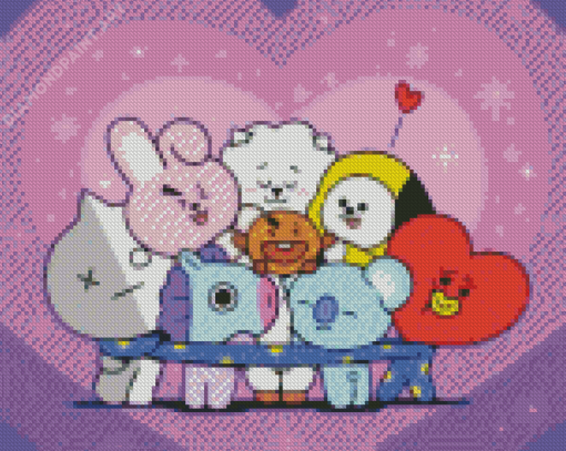 Bt21 Cartoon Diamond Painting