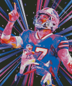 Buffalo Bills Josh Allen Art Diamond Painting