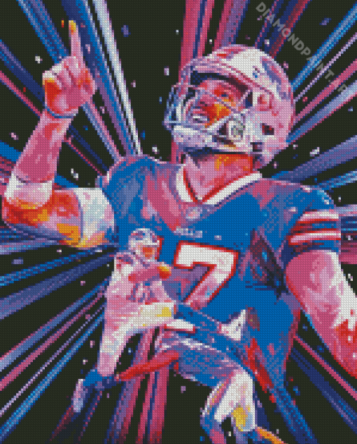 Buffalo Bills Josh Allen Art Diamond Painting