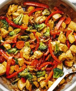 Chicken Stir Frying Diamond Painting