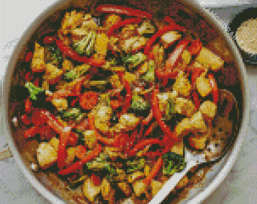 Chicken Stir Frying Diamond Painting