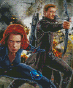 Clint And Natasha Marvel Art Diamond Painting