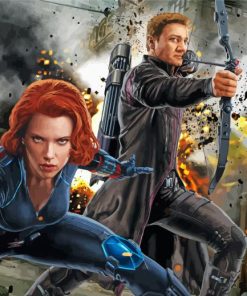 Clint And Natasha Marvel Art Diamond Painting