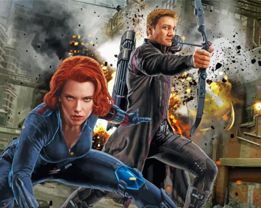 Clint And Natasha Marvel Art Diamond Painting