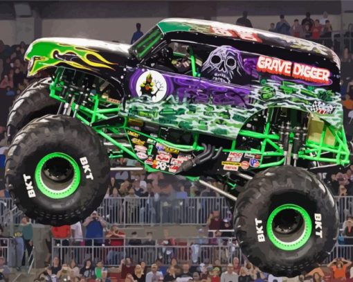 Cool Grave Digger Diamond Painting