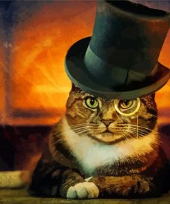 Cool Victorian Cat Diamond Painting