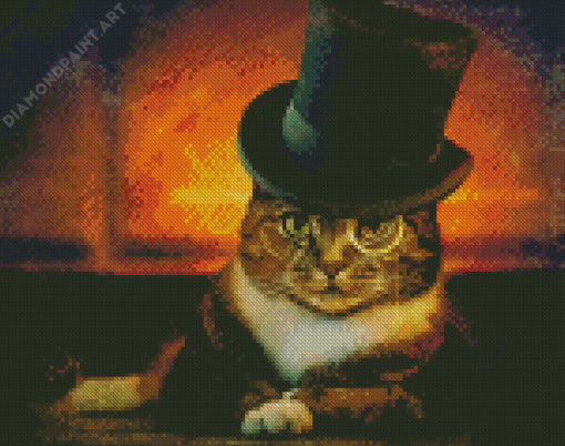 Cool Victorian Cat Diamond Painting