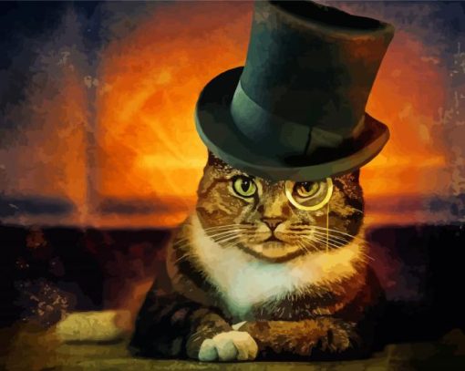 Cool Victorian Cat Diamond Painting