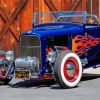 Cool Hot Rod Blue Car Diamond Painting