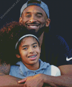 Cool Kobe Bryant And Gianna Diamond Painting