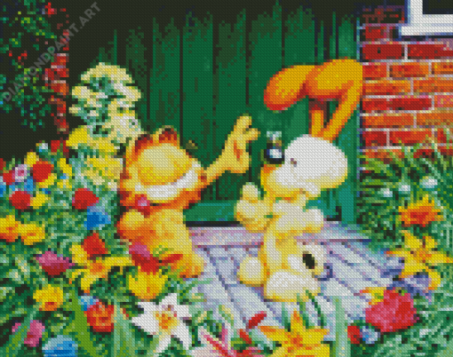 Cute Beautiful Garfield Diamond Painting