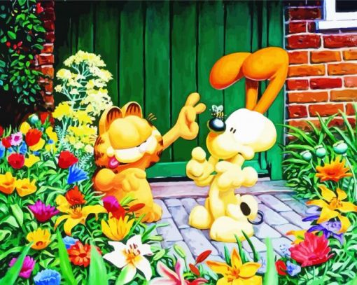 Cute Beautiful Garfield Diamond Painting