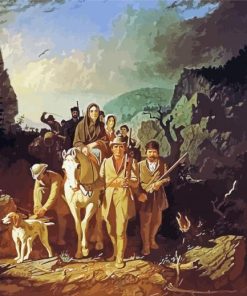 Daniel Boone Escorting Settlers Through The Cumberland Gap Diamond Painting