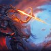 Dragon Attack Fire Diamond Painting