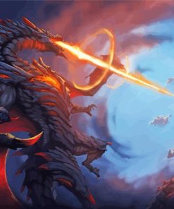 Dragon Attack Fire Diamond Painting