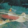 Edmund Fitzgerald In The Storm Diamond Painting