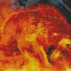 Fantasy Fire Wolf Diamond Painting