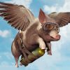 Flying Pig Art Diamond Painting