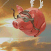 Flying Pig With Goggles Diamond Painting