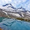 Gran Paradiso Mountain Water Reflection Diamond Painting