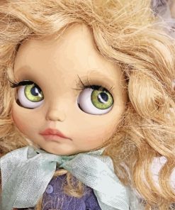 Green Big Eyes Doll Diamond Painting