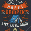 Happy Camper Art Poster Diamond Painting