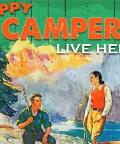 Happy Camper Couple Diamond Painting