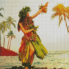 Hawaiian Hula Lady Diamond Painting