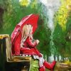 Little Lady Umbrella Diamond Painting