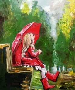 Little Lady Umbrella Diamond Painting