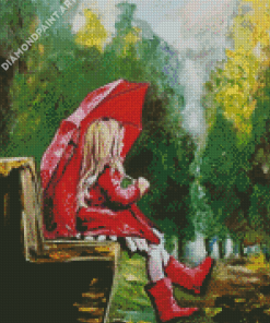 Little Lady Umbrella Diamond Painting