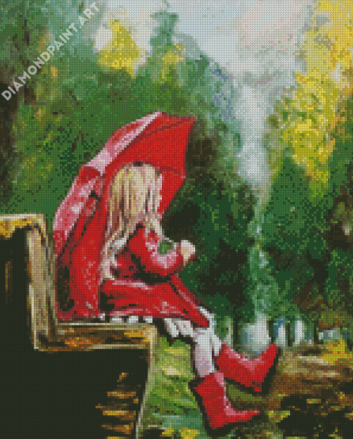 Little Lady Umbrella Diamond Painting