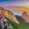 Mount Seoraksan Sunset Diamond Painting