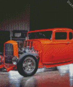 Orange 32 Ford Coupe Diamond Painting