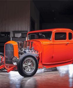 Orange 32 Ford Coupe Diamond Painting