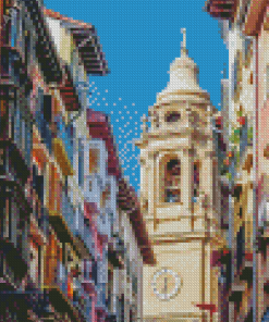 Pamplona Buildings Diamond Painting