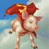 Pig Superhero Diamond Painting