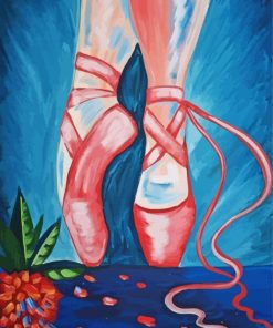 Pink Ballet Shoe Diamond Painting