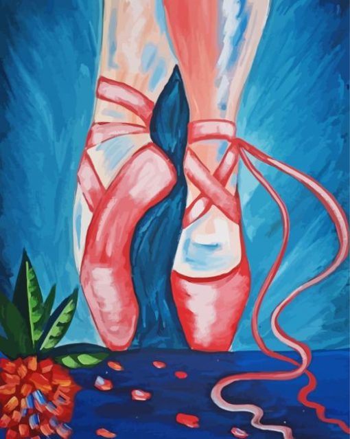 Pink Ballet Shoe Diamond Painting