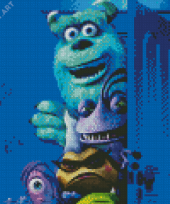 Randall And The Other Monsters Diamond Painting