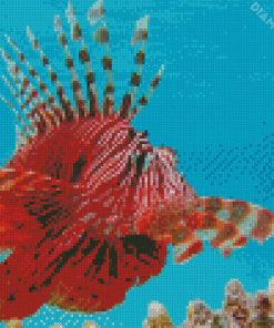 Red Lionfish Diamond Painting