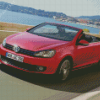 Red Vw Cabriolet Diamond Painting