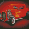 Red Hot Rod Car Diamond Painting