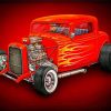 Red Hot Rod Car Diamond Painting