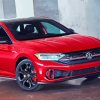 Red Volkswagen Jetta Car Diamond Painting